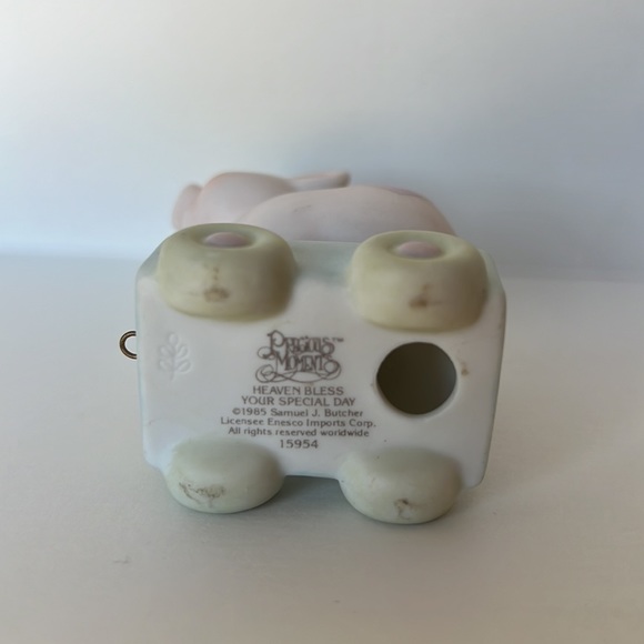 Precious Moments Heaven Bless Your Special Day Year 3 Pig Birthday Train Piece - Picture 5 of 5